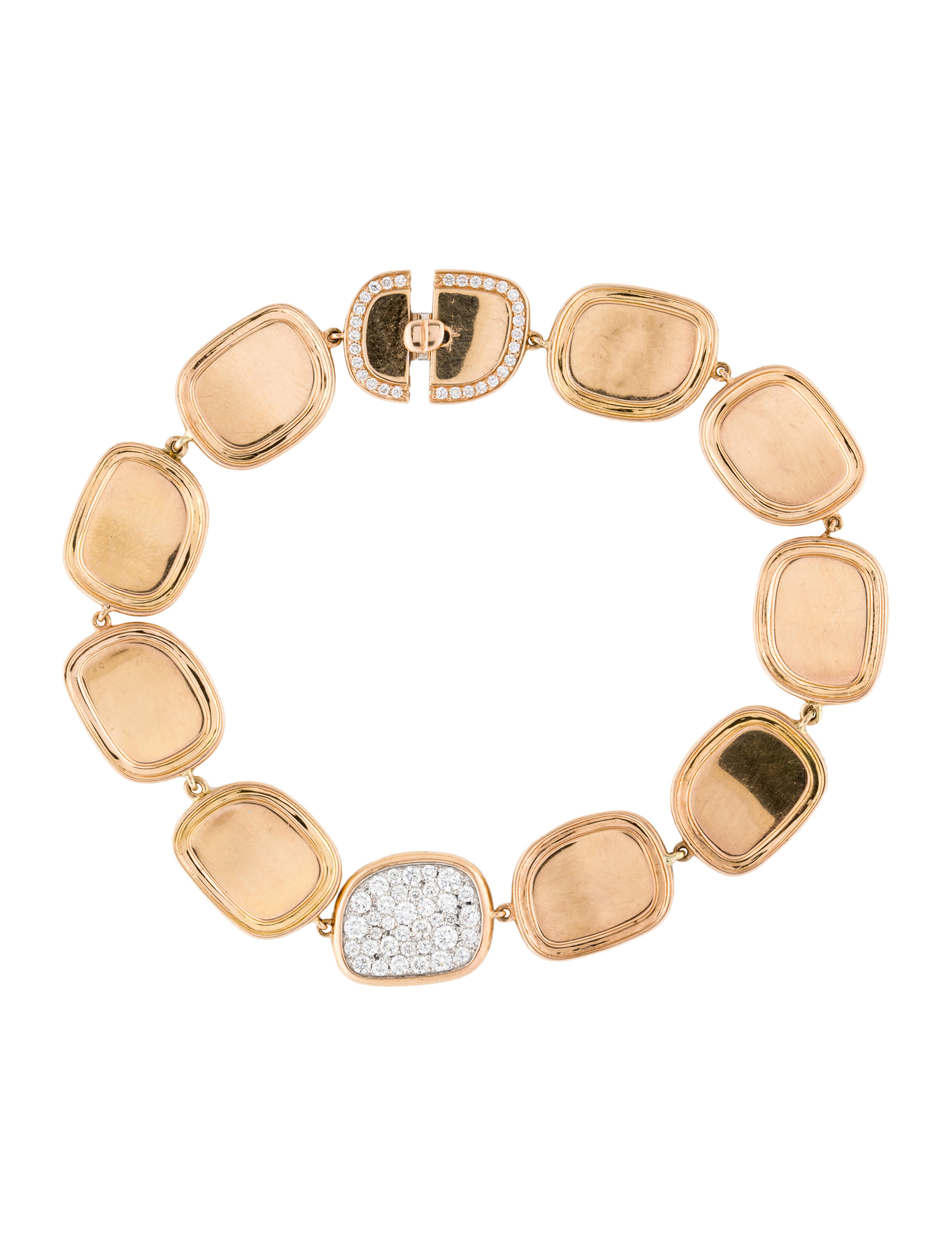 Slane Diamond Bee Link Bracelet Sterling Silver Link, Bracelets