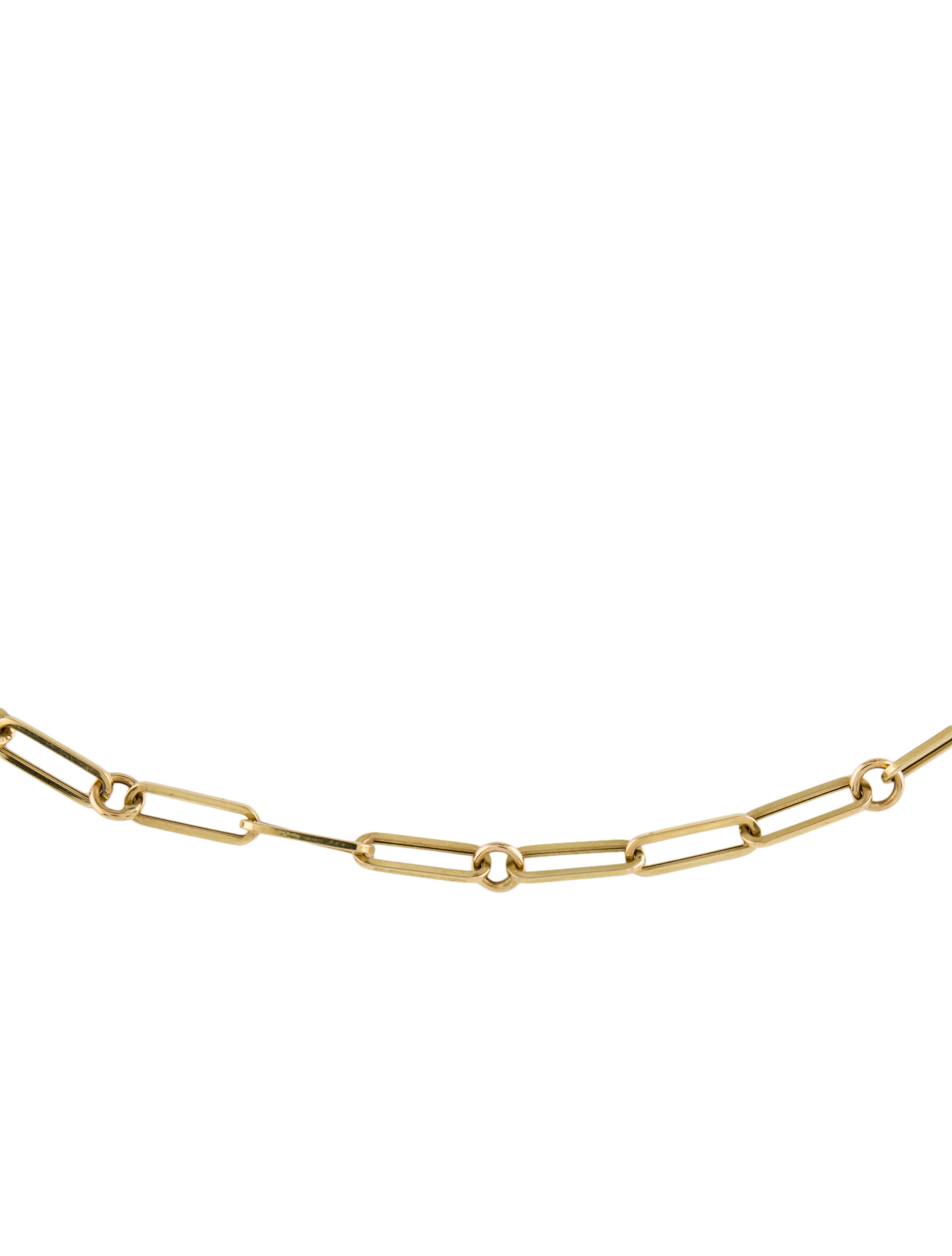 Roberto Coin 18K Paperclip & Round Chain Necklace 18K Yellow Gold