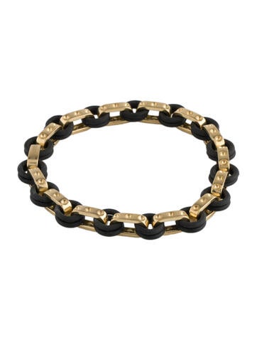 Roberto Coin Link 18K Rubber Pois Moi Bracelet