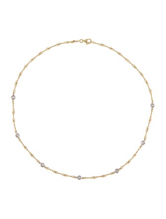Roberto Coin 18K Diamond Station Twist Necklace