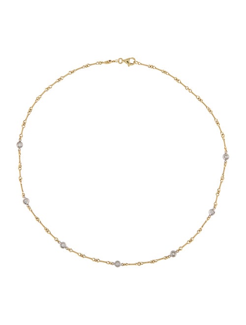Roberto Coin 18K Diamond Station Twist Necklace