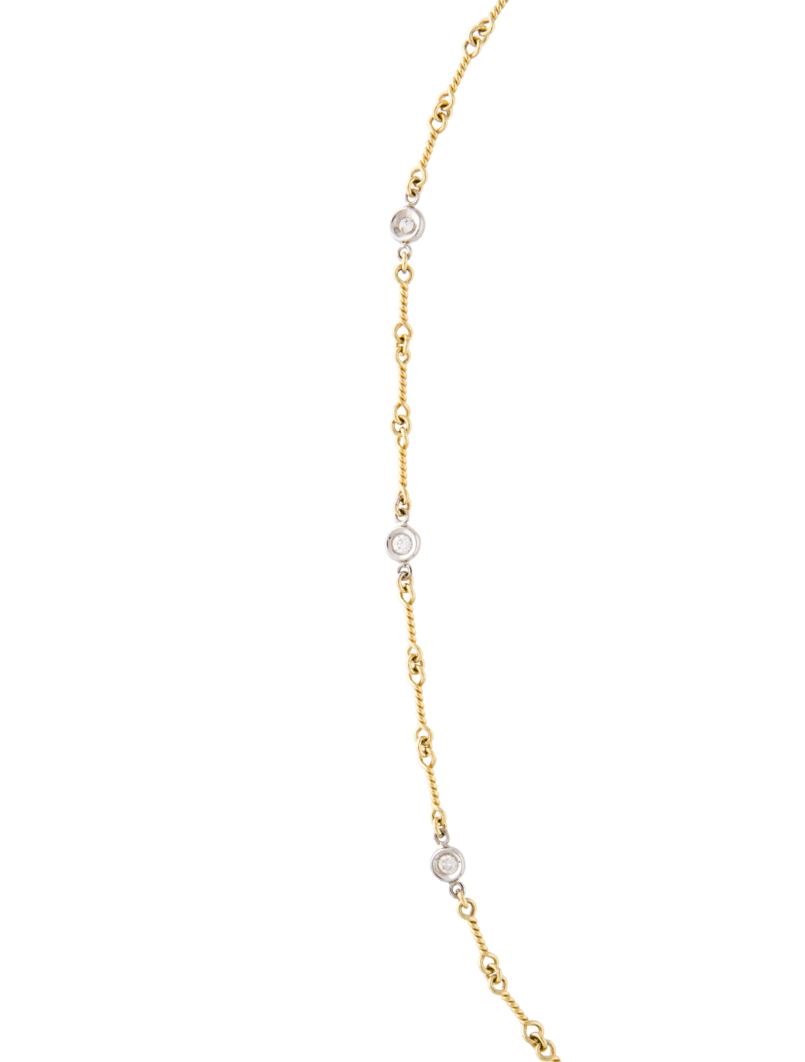 Roberto Coin 18K Diamond Dog Bone Station Necklace