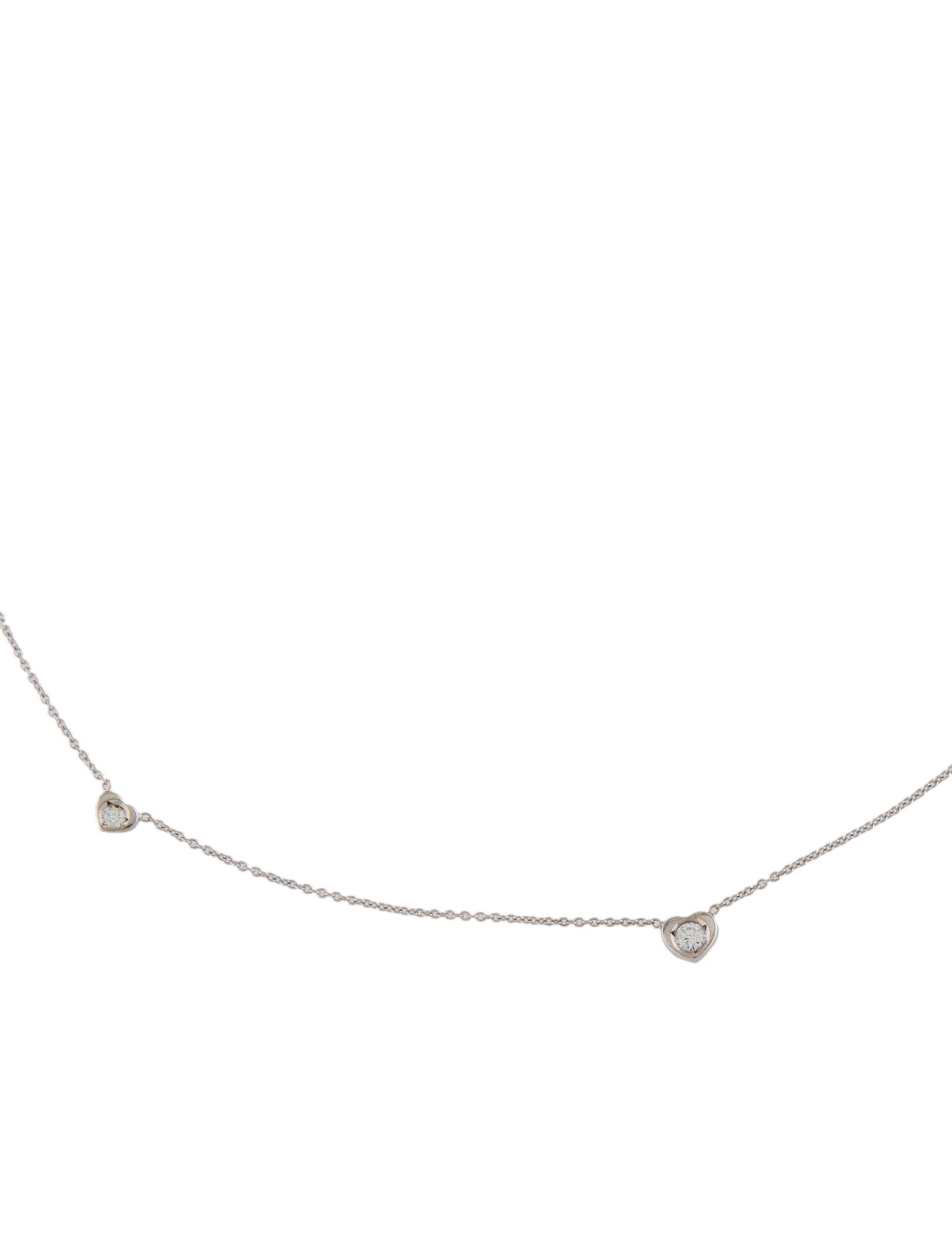 Roberto Coin 18K Diamond Heart Station Necklace