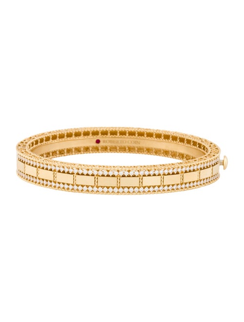 Roberto Coin 18K Diamond Deco Edge Bangle