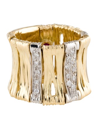 Roberto Coin 18K Two-Tone Elephantino Diamond Flex Band