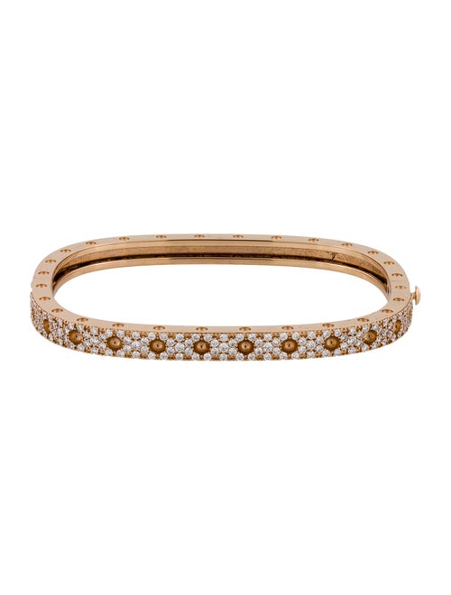 Roberto Coin 18K Diamond Pavé Pois Moi Square Bangle