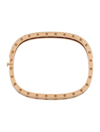Roberto Coin 18K Diamond Pavé Pois Moi Square Bangle