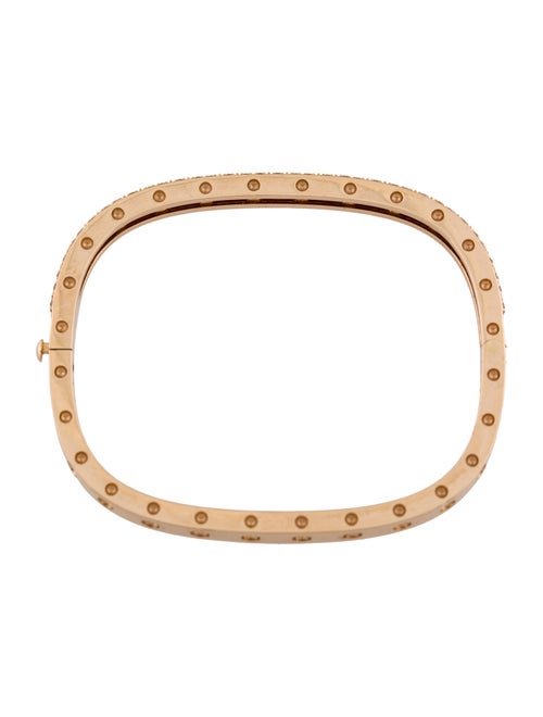 Roberto Coin 18K Diamond Pavé Pois Moi Square Bangle