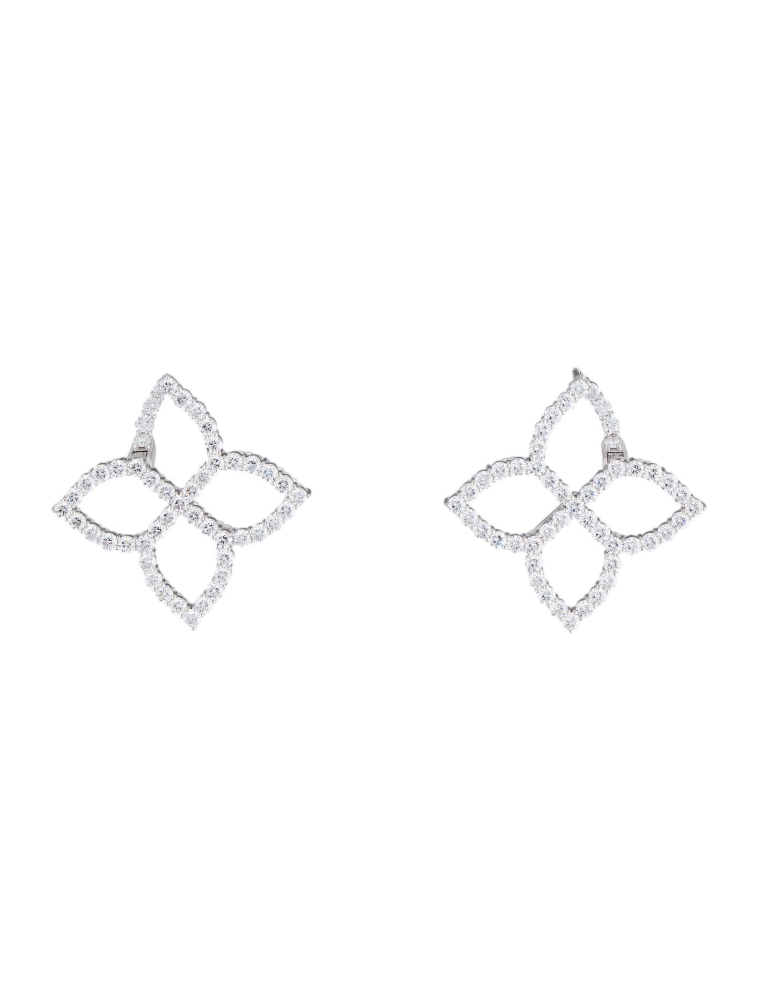 Roberto Coin 18K Diamond Outline Venetian Princess Medium Earrings