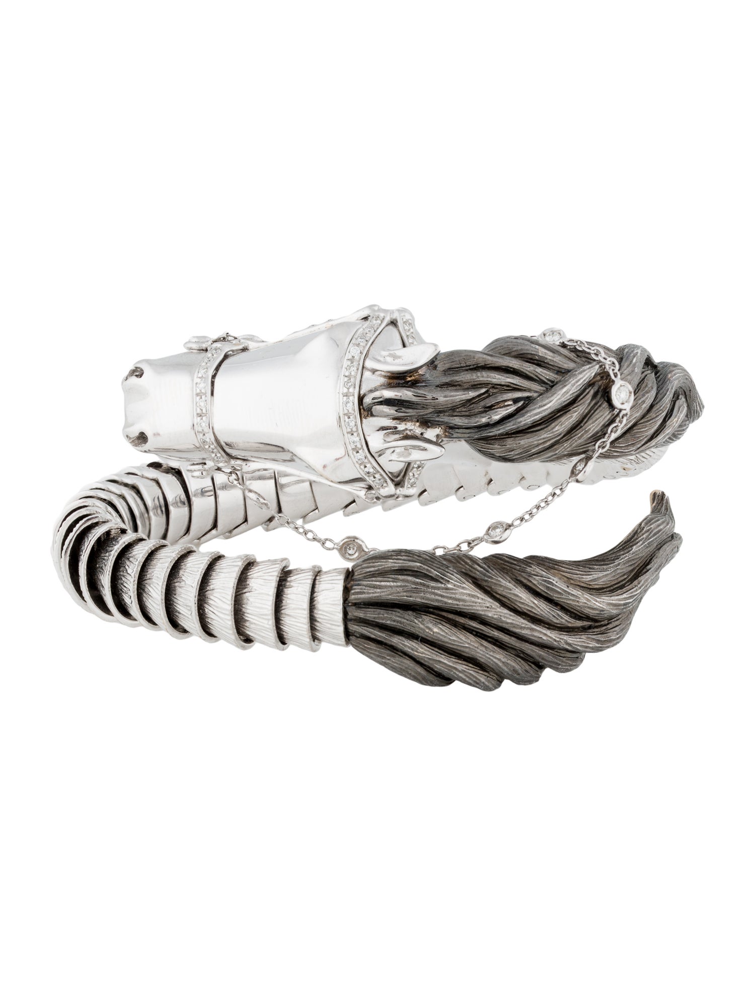 Roberto Coin 18K Diamond Animalier Flexible Horse Bangle