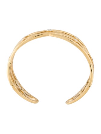 Roberto Coin 18K 1.15ctw Diamond Baci Cento Cuff Bracelet