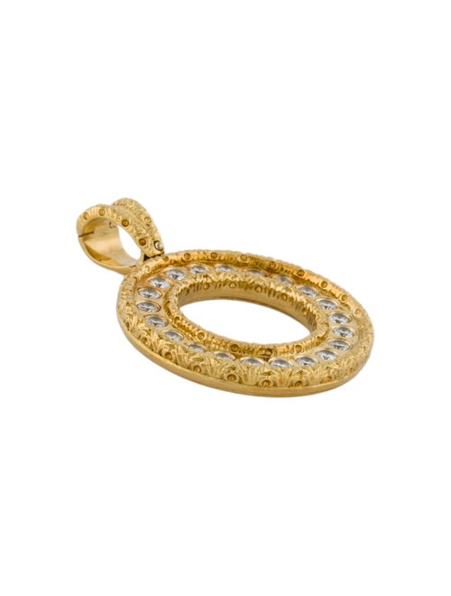 Roberto Coin 18K 1.47ctw Diamond Coin Cento Florentine Pendant