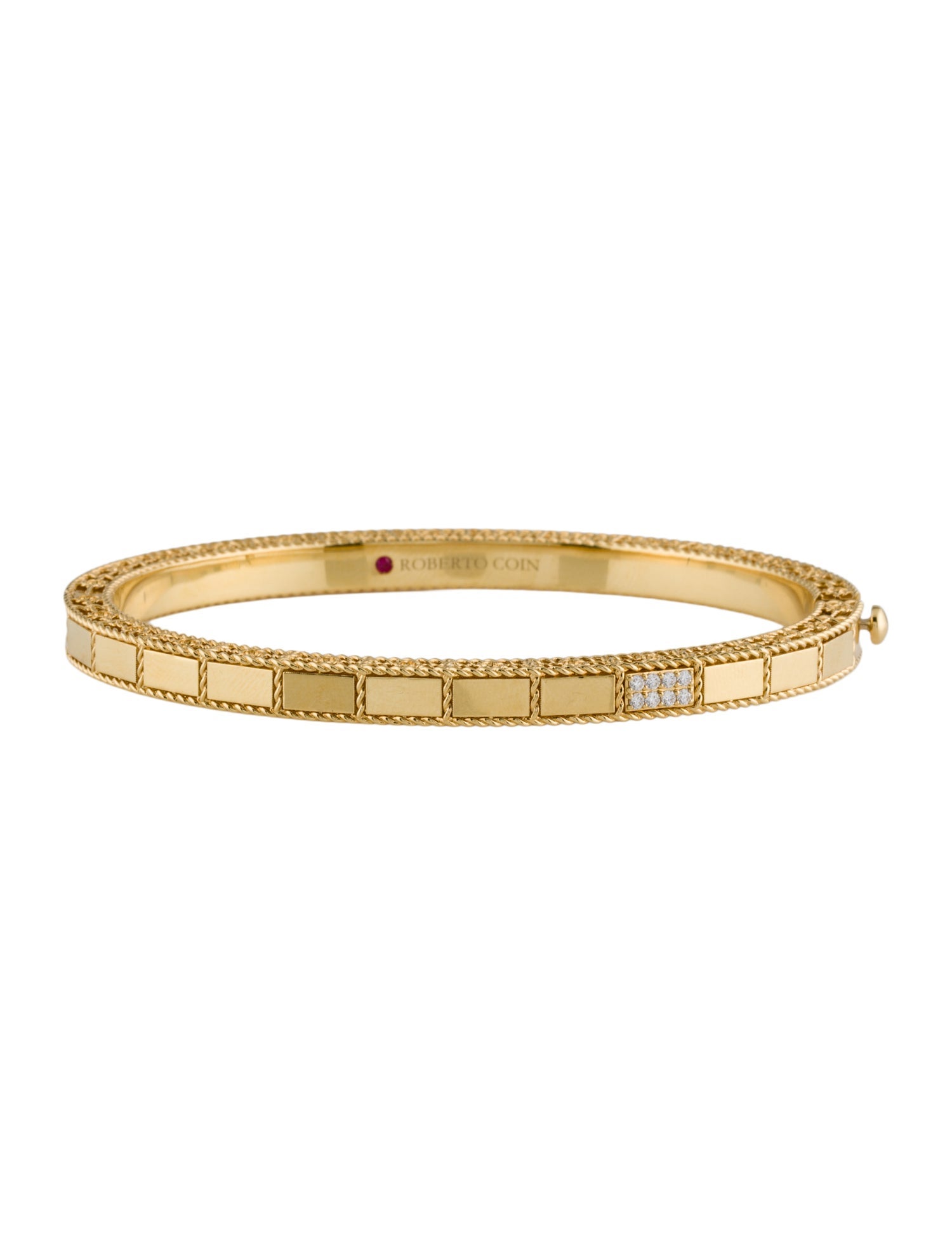 Roberto Coin 18K Diamond Mosaic Bangle