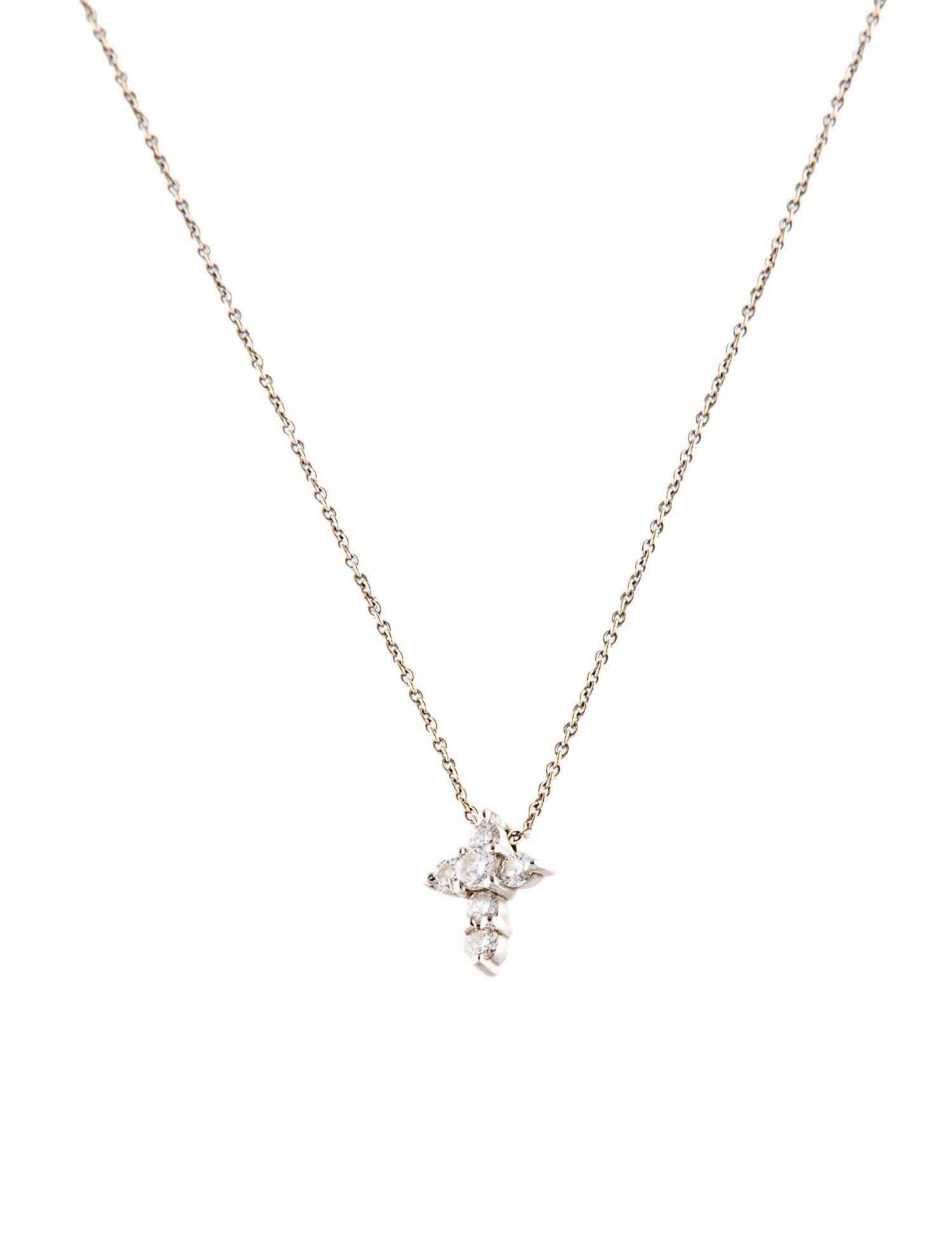 Roberto Coin 18K Diamond Mini Tiny Treasures Cross Pendant Necklace