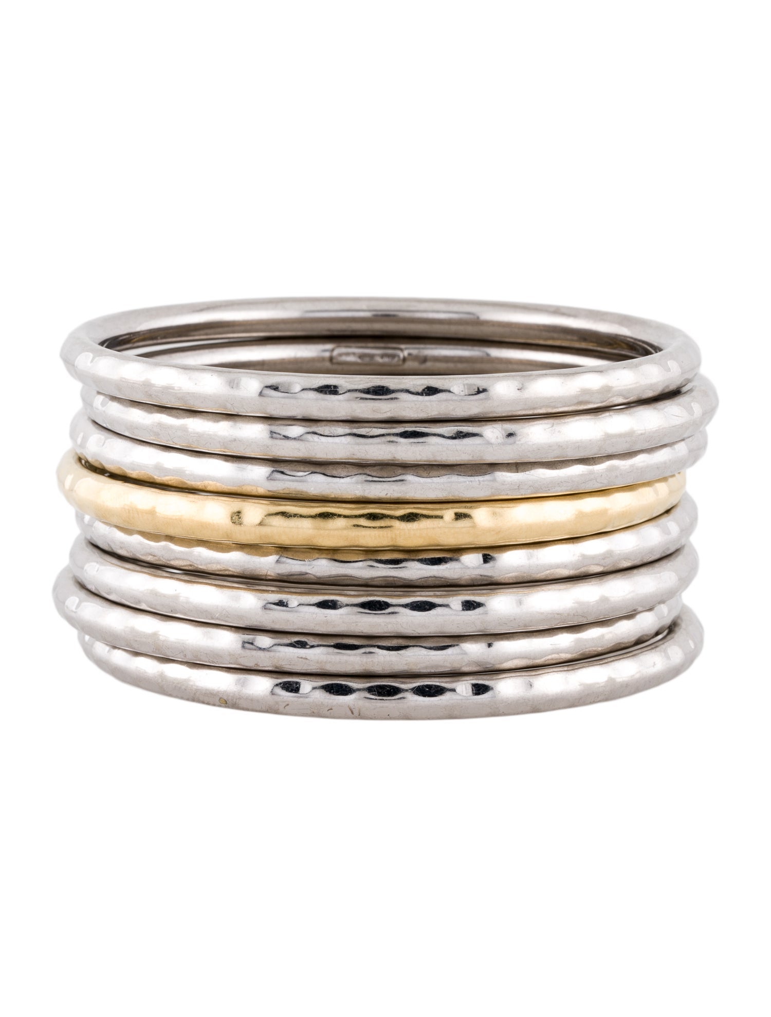 Roberto Coin Set of 8 Martellato Bangle Bracelets