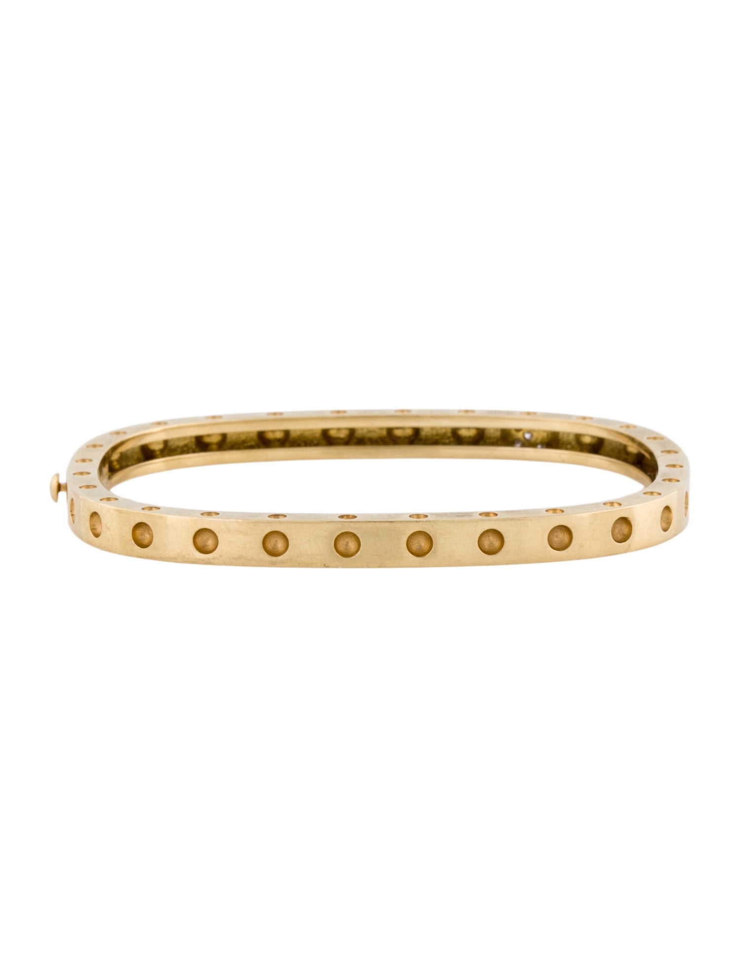 Roberto Coin 18K Diamond Pois Moi Square Bangle