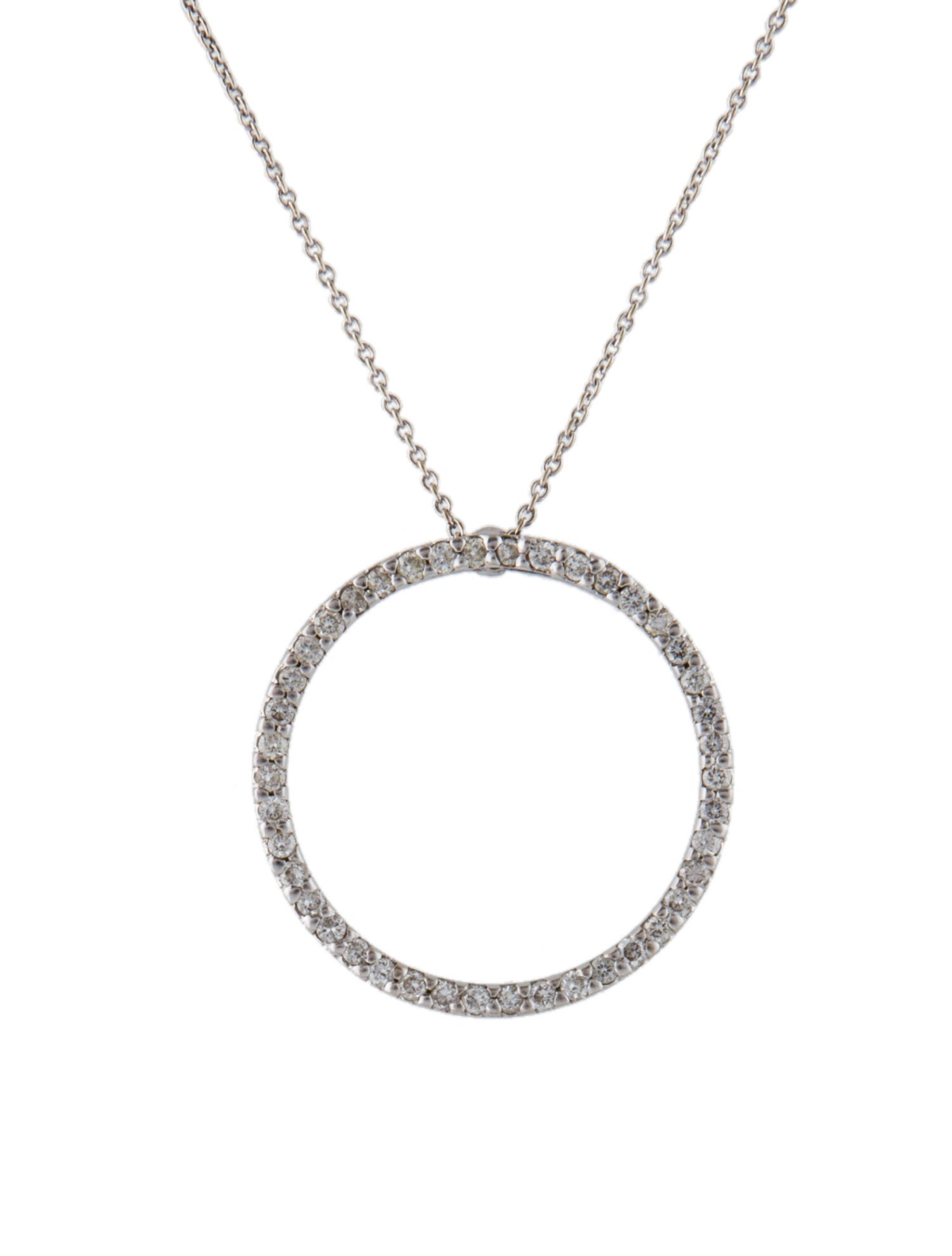 Roberto Coin 18K Diamond Circle Pendant Necklace