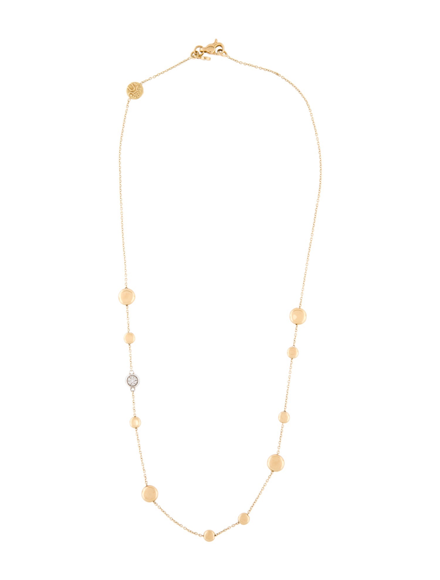 Roberto Coin 18K Diamond Station Necklace