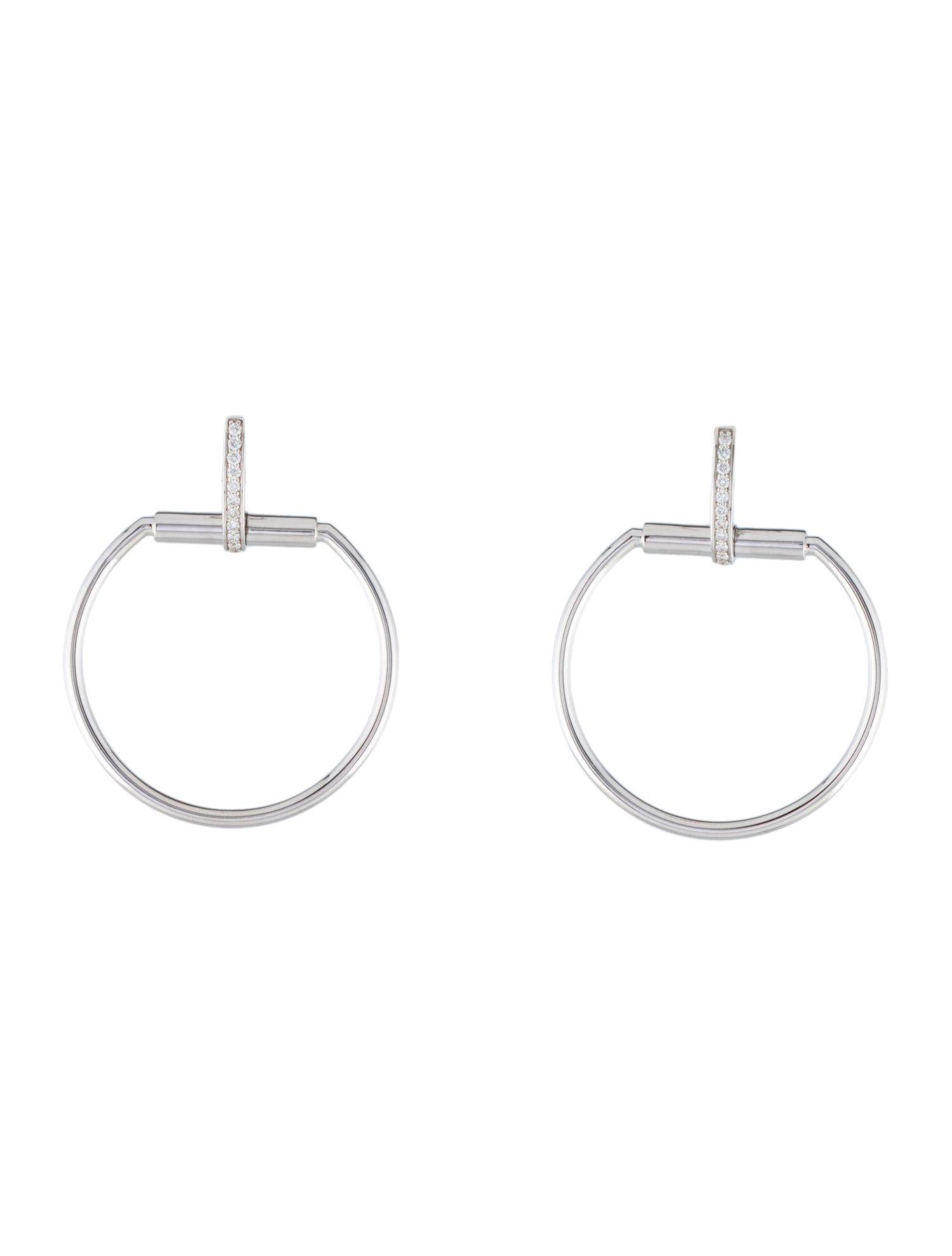 Roberto Coin 18K Diamond Classica Parisienne Stirrup Drop Earrings