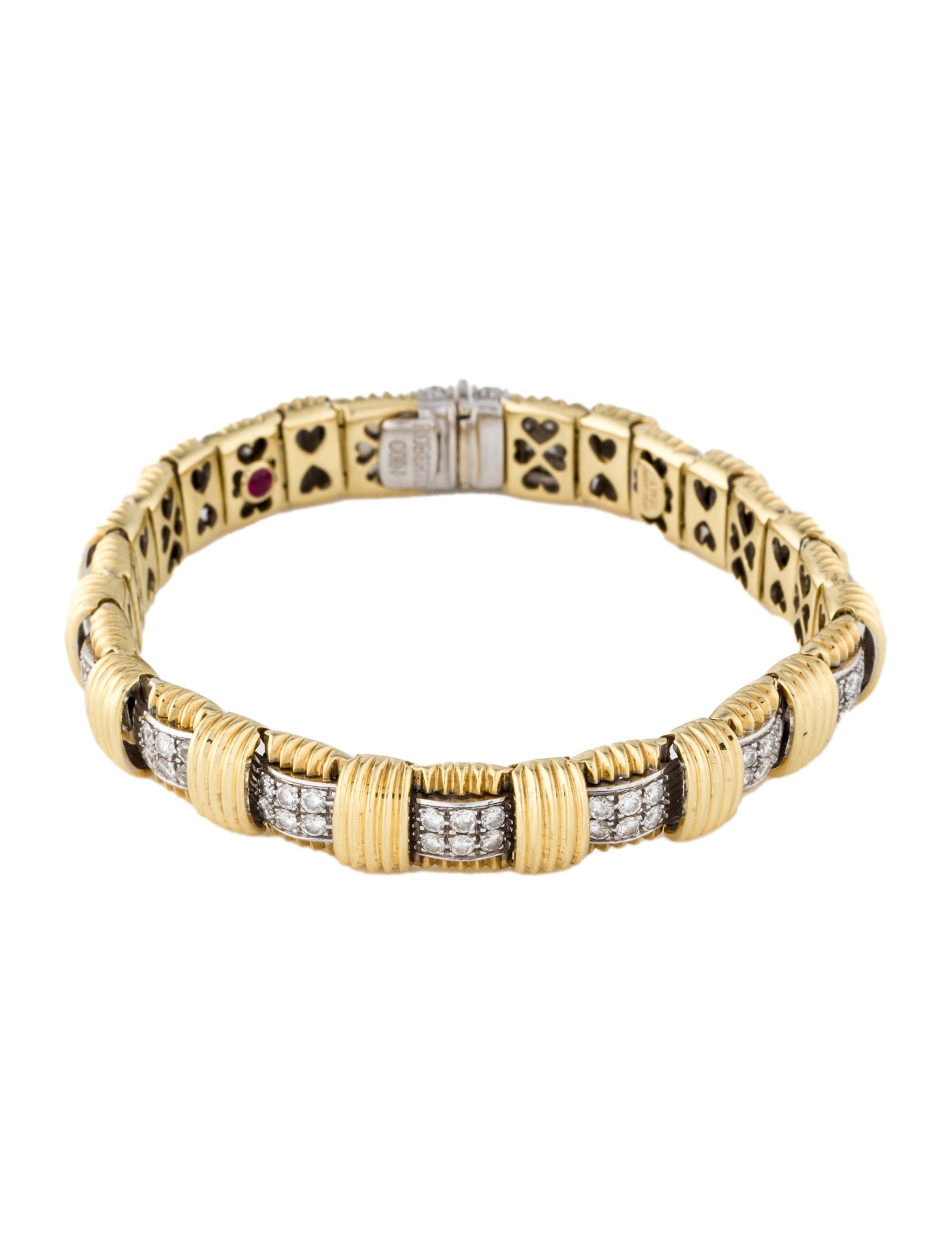 Roberto Coin 18K 1.94ctw Appassionata Woven Link Bracelet