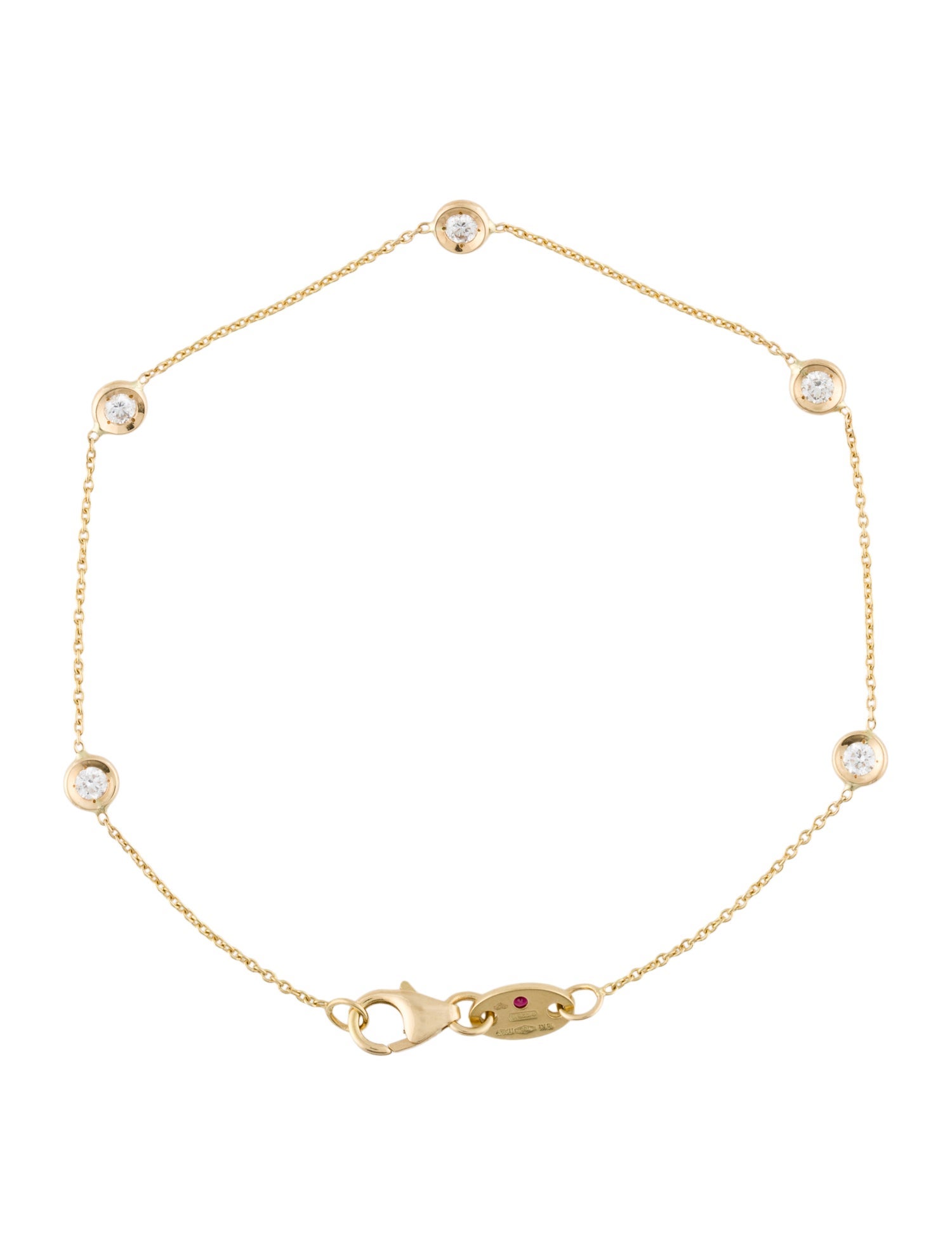 Roberto Coin 18K Diamonds by the Inch Five Station Bracelet