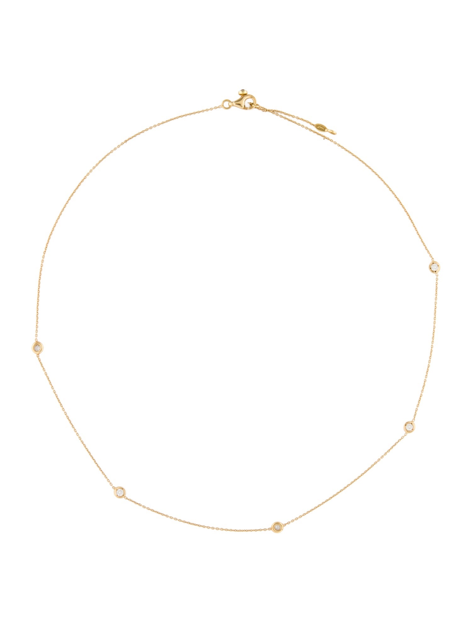 Roberto Coin 18K Dimaond 5 Station Necklace