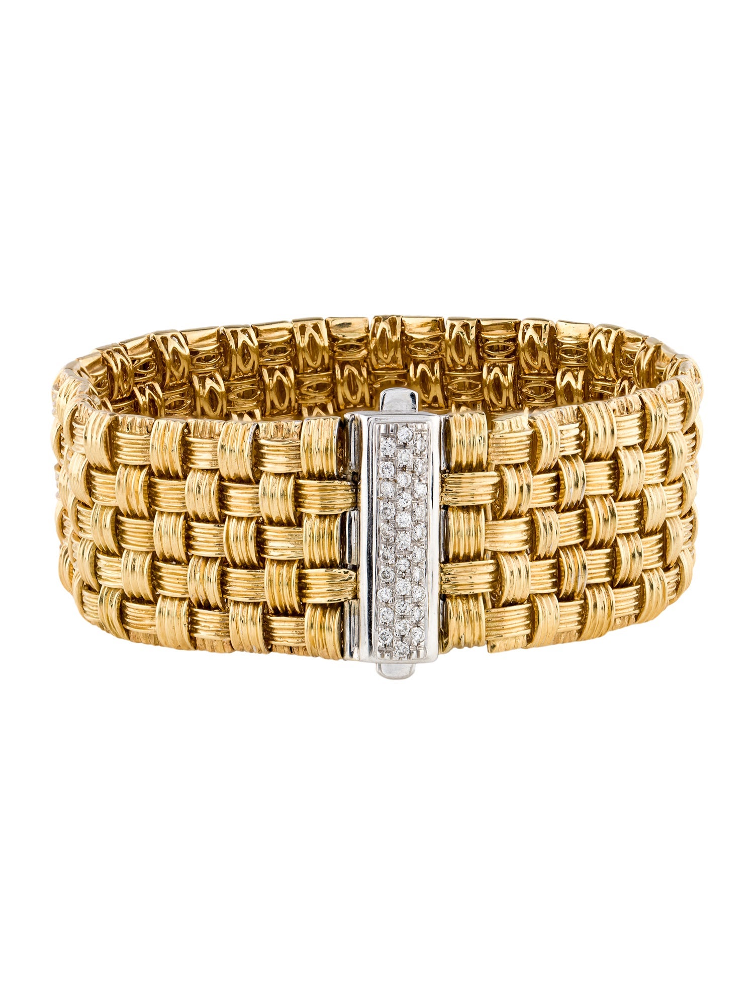 Roberto Coin 18K Two-Tone Diamond Appassionata Five Row Bracelet