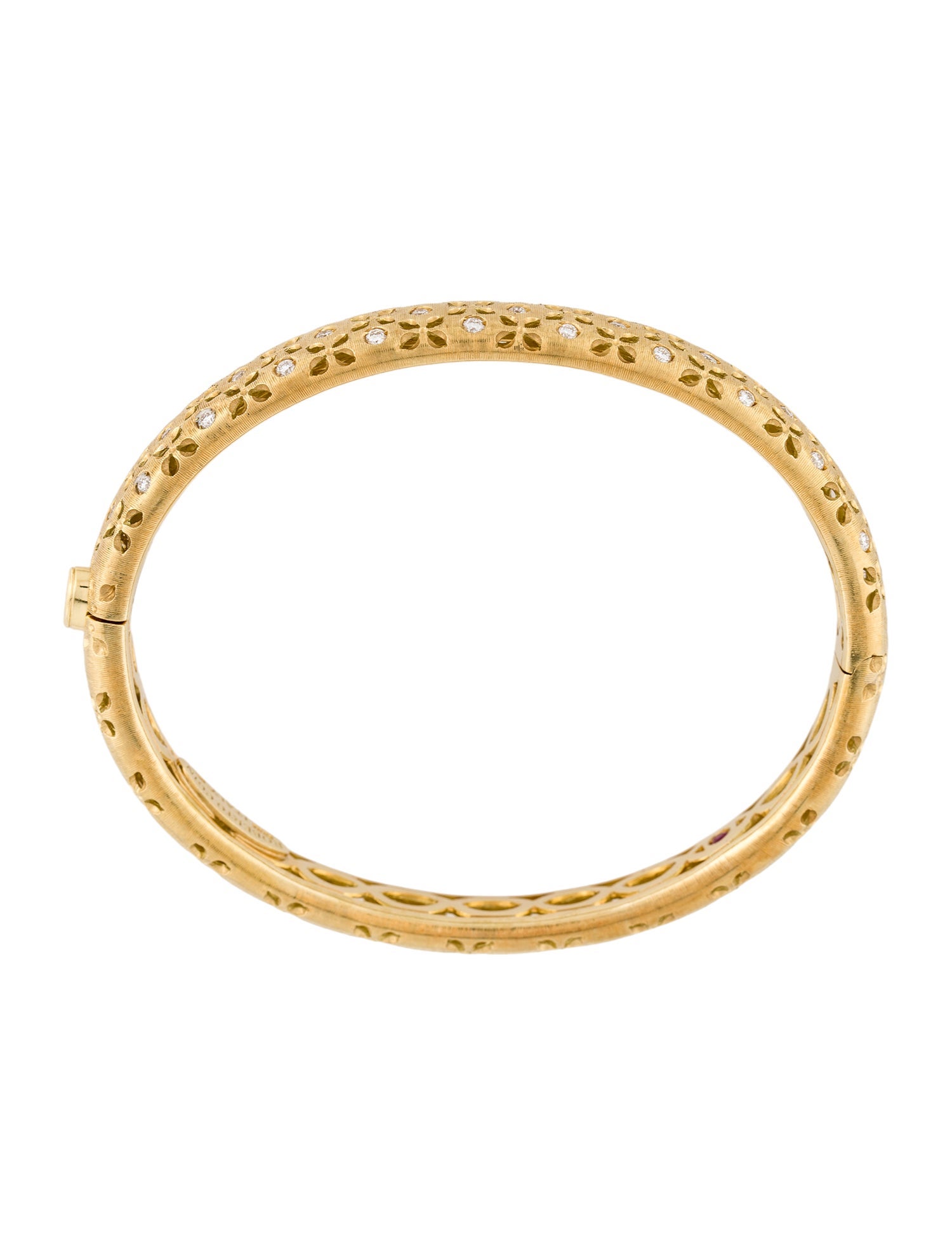 18K Diamond & Ruby Bangle Bracelet