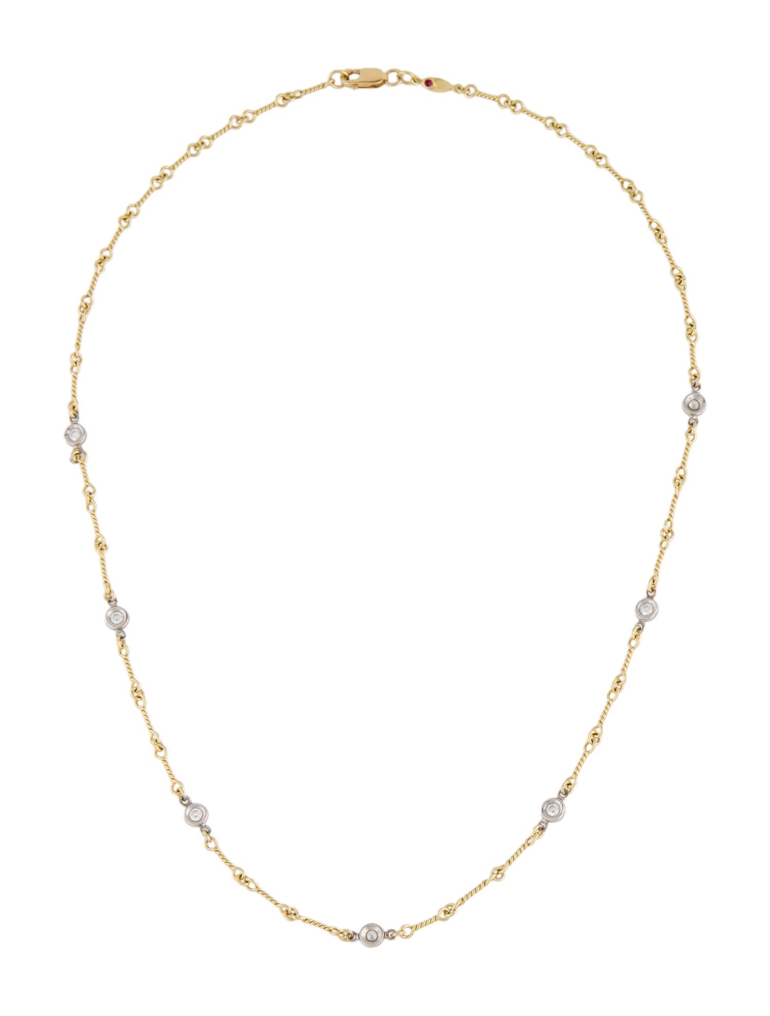Roberto Coin 18K Diamond Station Necklace