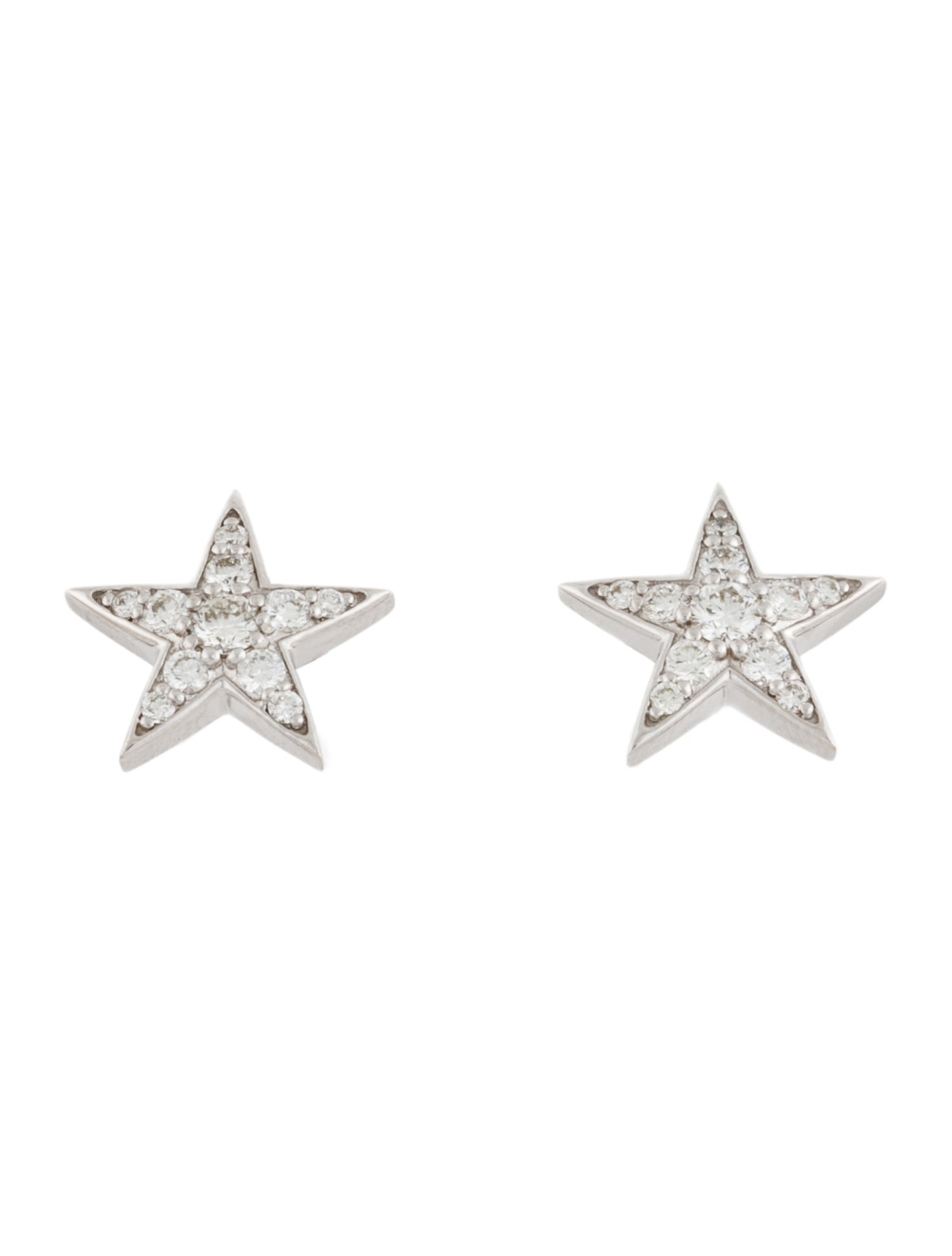 Roberto Coin 18K Diamond Star Stud Earrings