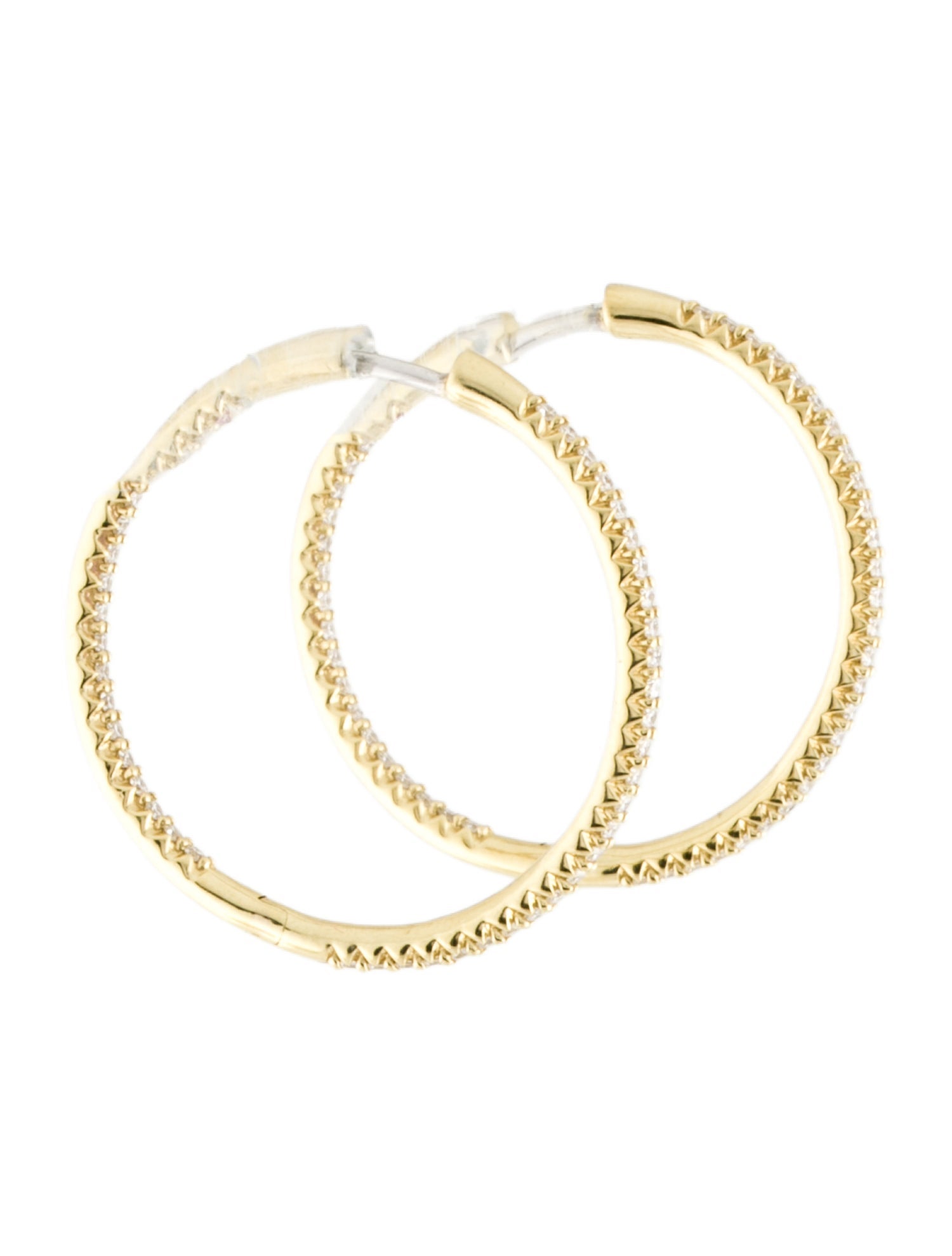 Roberto Coin 18K Diamond Hoop Earrings