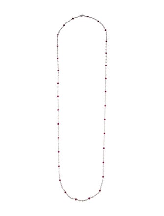 Roberto Coin 18K 9.60ctw Ruby & Diamonds By The Inch Endless Long Necklace