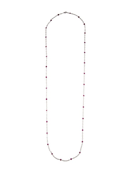 Roberto Coin 18K 9.60ctw Ruby & Diamonds By The Inch Endless Long Necklace