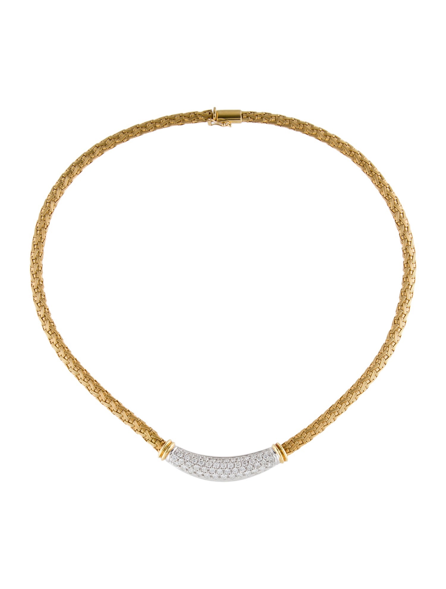 Roberto Coin 18K 2.03ctw Diamond Woven Collar Necklace