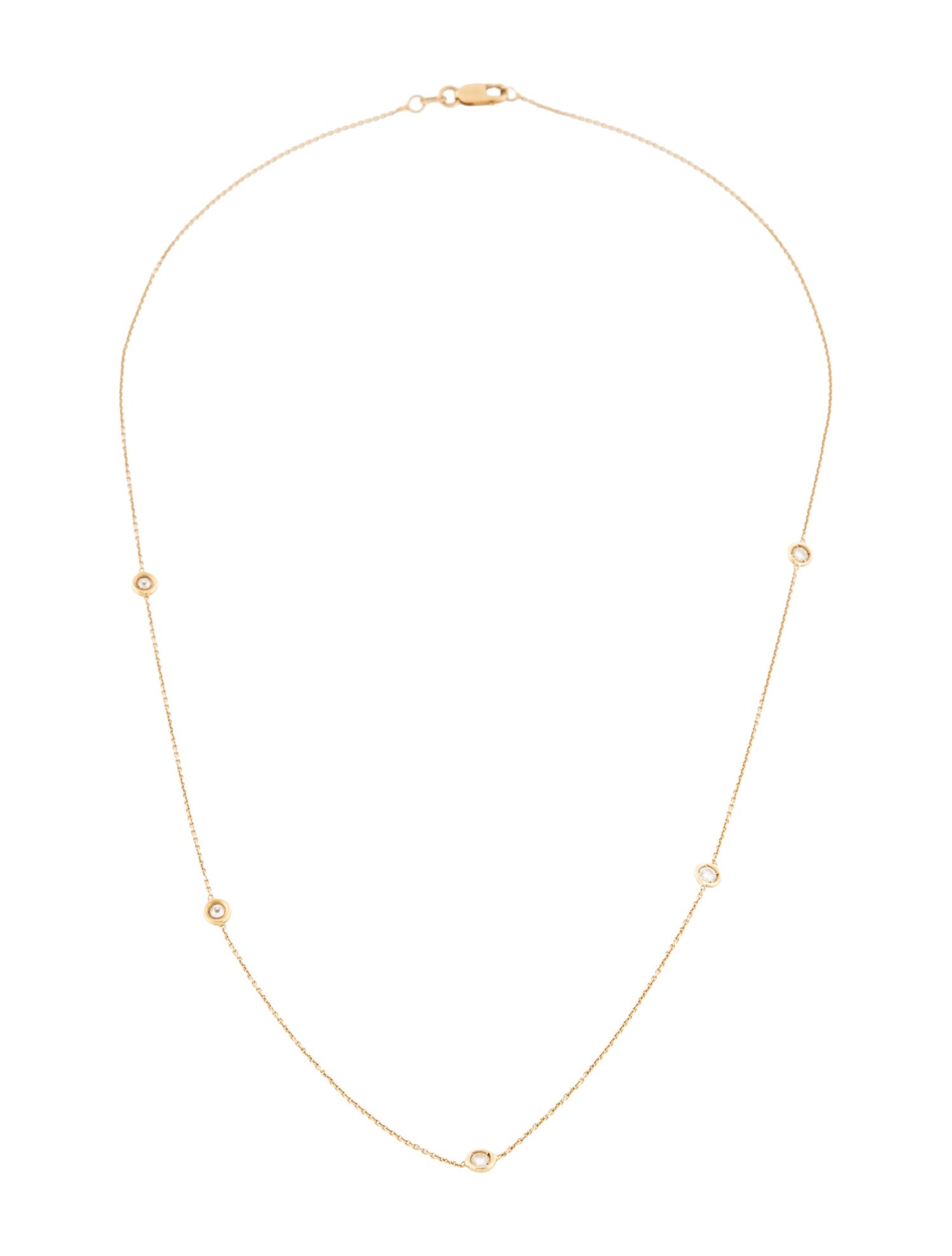Roberto Coin 18K Diamond Station Necklace