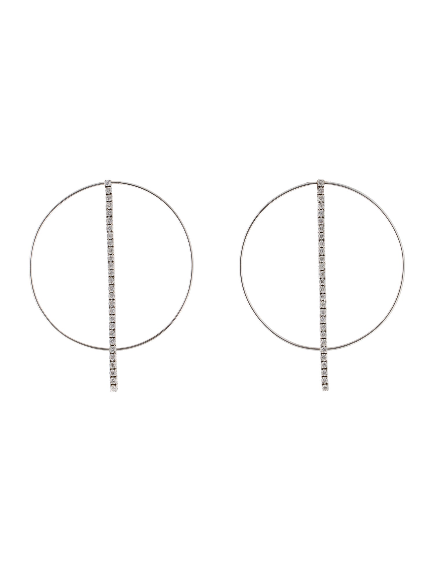 Roberto Coin 18K 3.64ctw Diamond Circle Drop Earrings