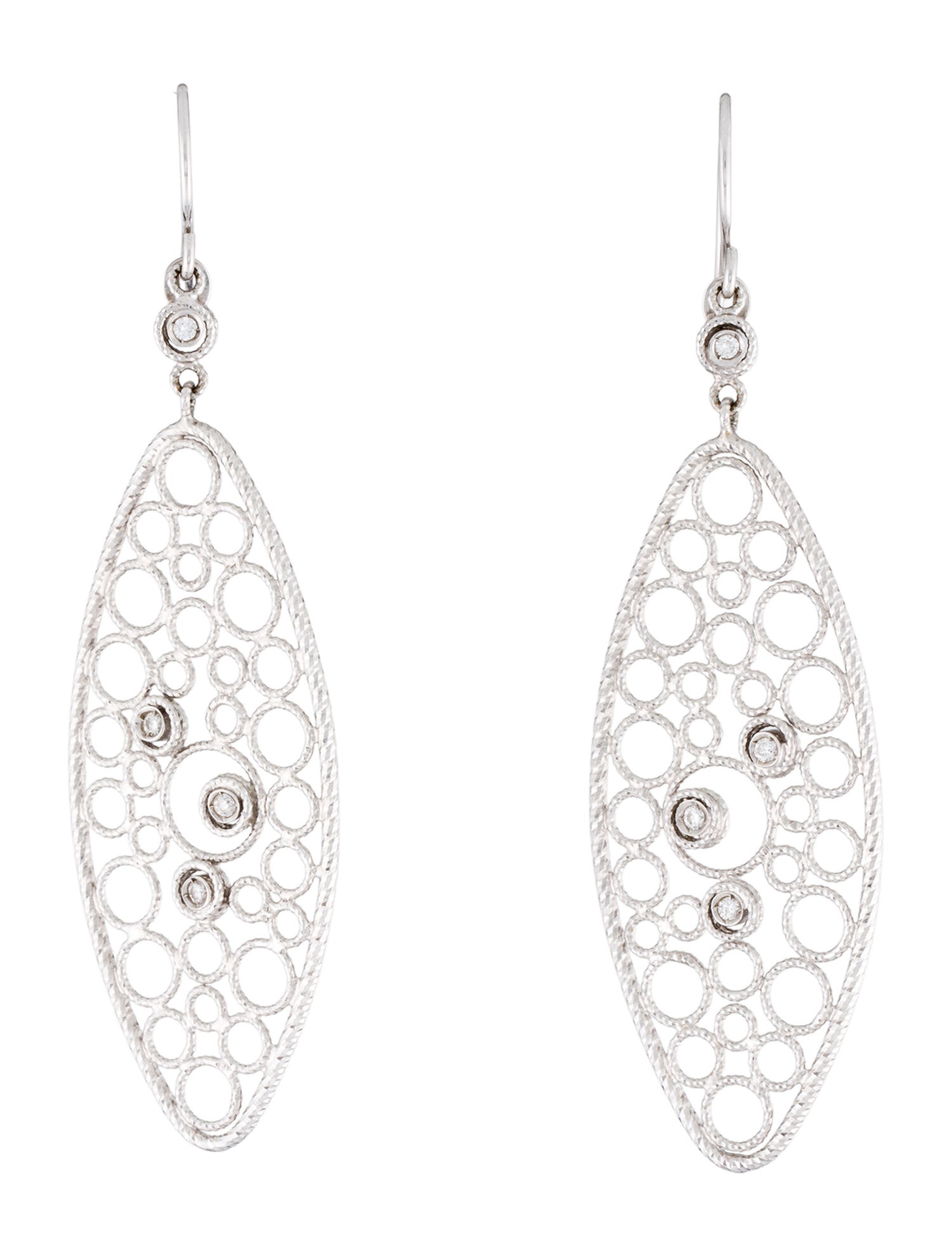 Roberto Coin 18K Diamond Bollicine Drop Earrings