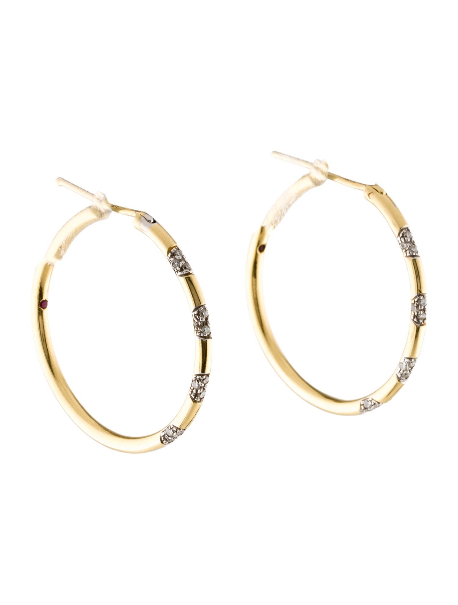 Roberto Coin 18K Diamond Hoop Earrings