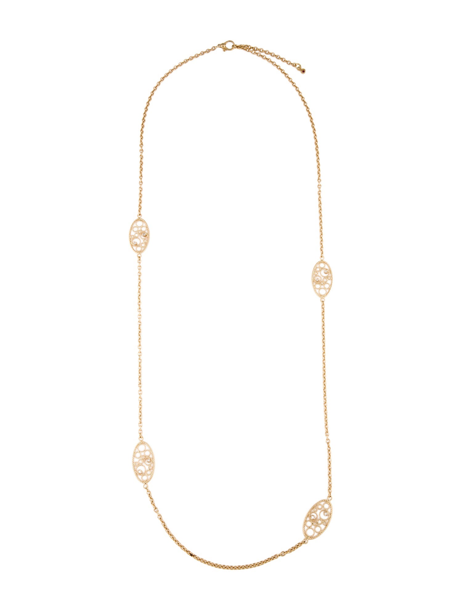 Roberto Coin 18K Diamond Bollicine Station Necklace