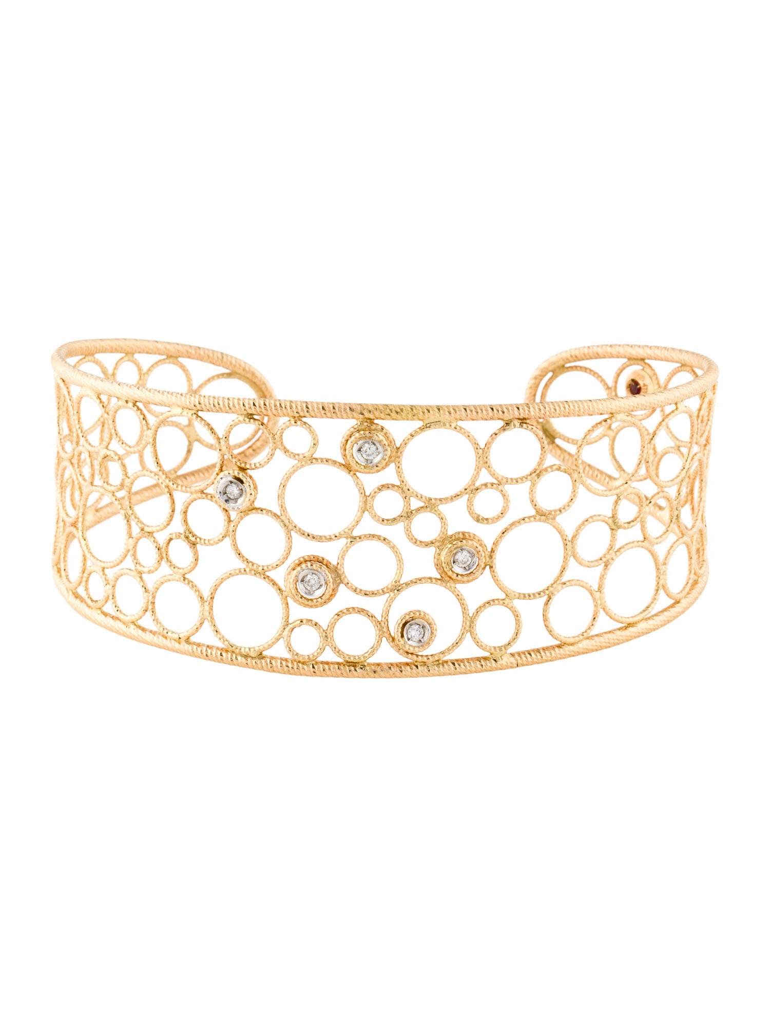 Roberto Coin 18K Diamond Bollicine Cuff Bracelet
