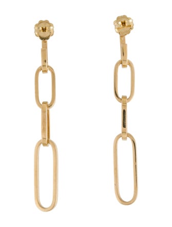 Roberto Coin 18K Diamond Navarra Chain Link Drop Earrings