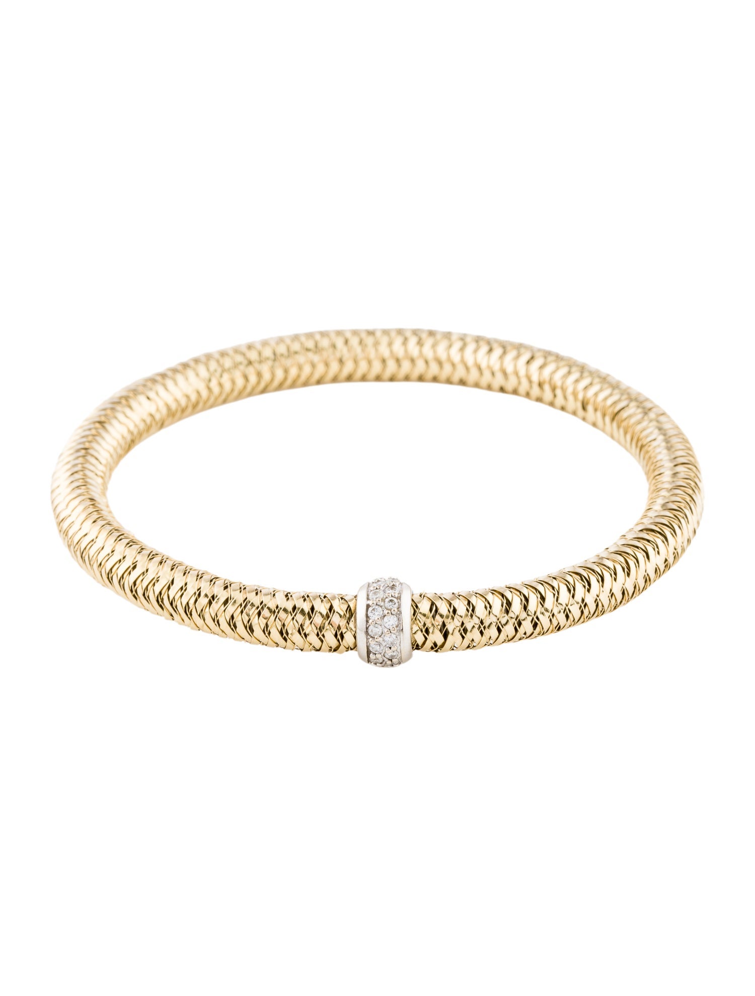 Roberto Coin 18K Diamond Primavera Station Flex Bracelet