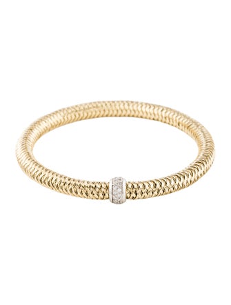 Roberto Coin 18K Diamond Primavera Station Flex Bracelet