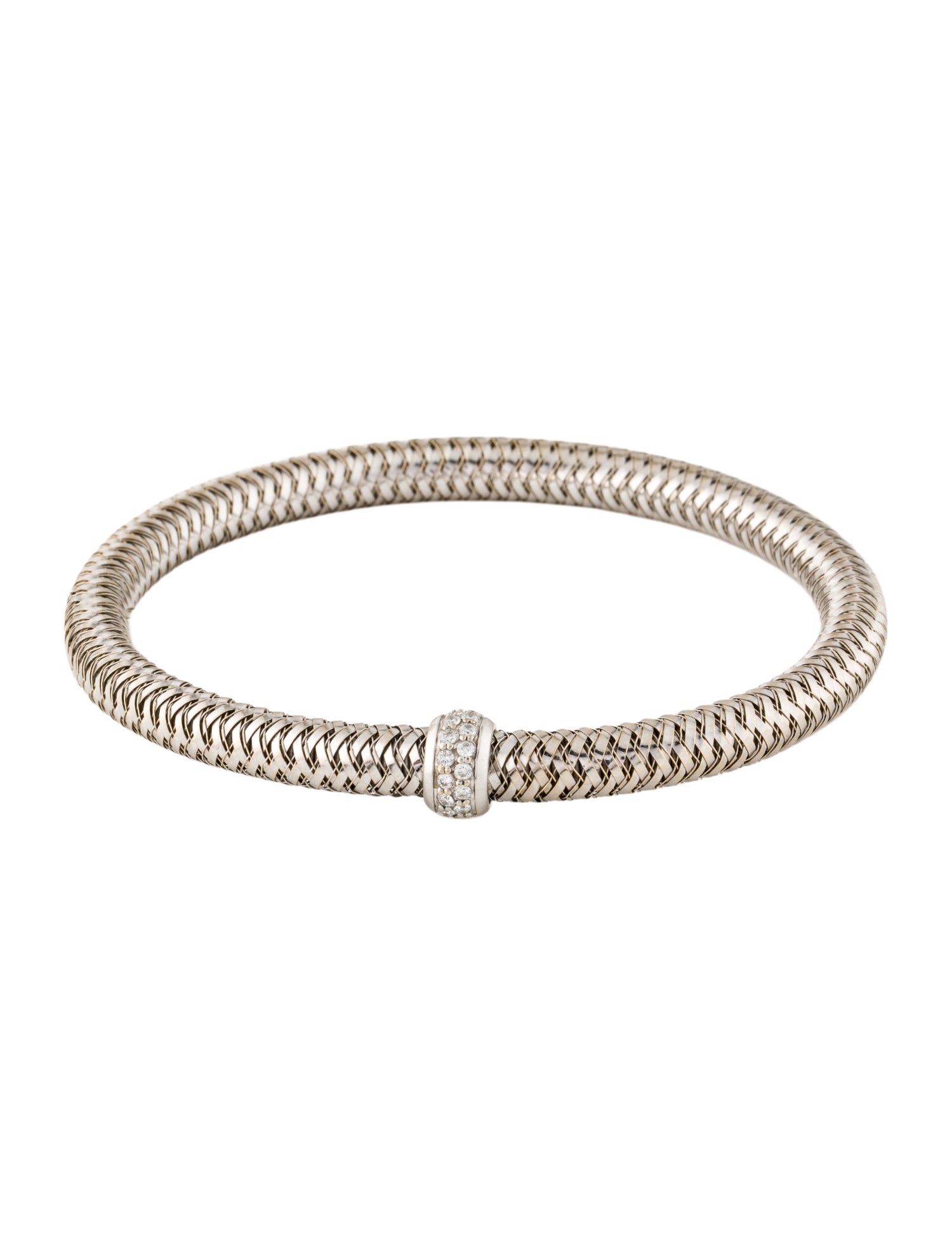 Roberto Coin 18K Diamond Primavera Flexible Bangle Bracelet