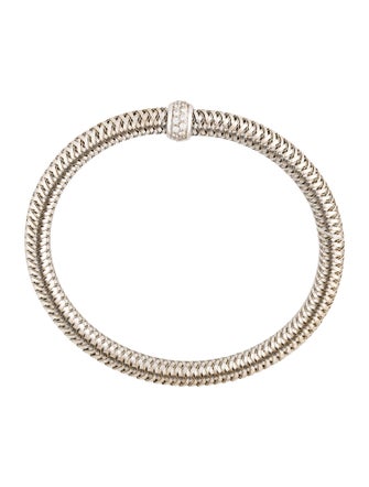 Roberto Coin 18K Diamond Primavera Flexible Bangle Bracelet