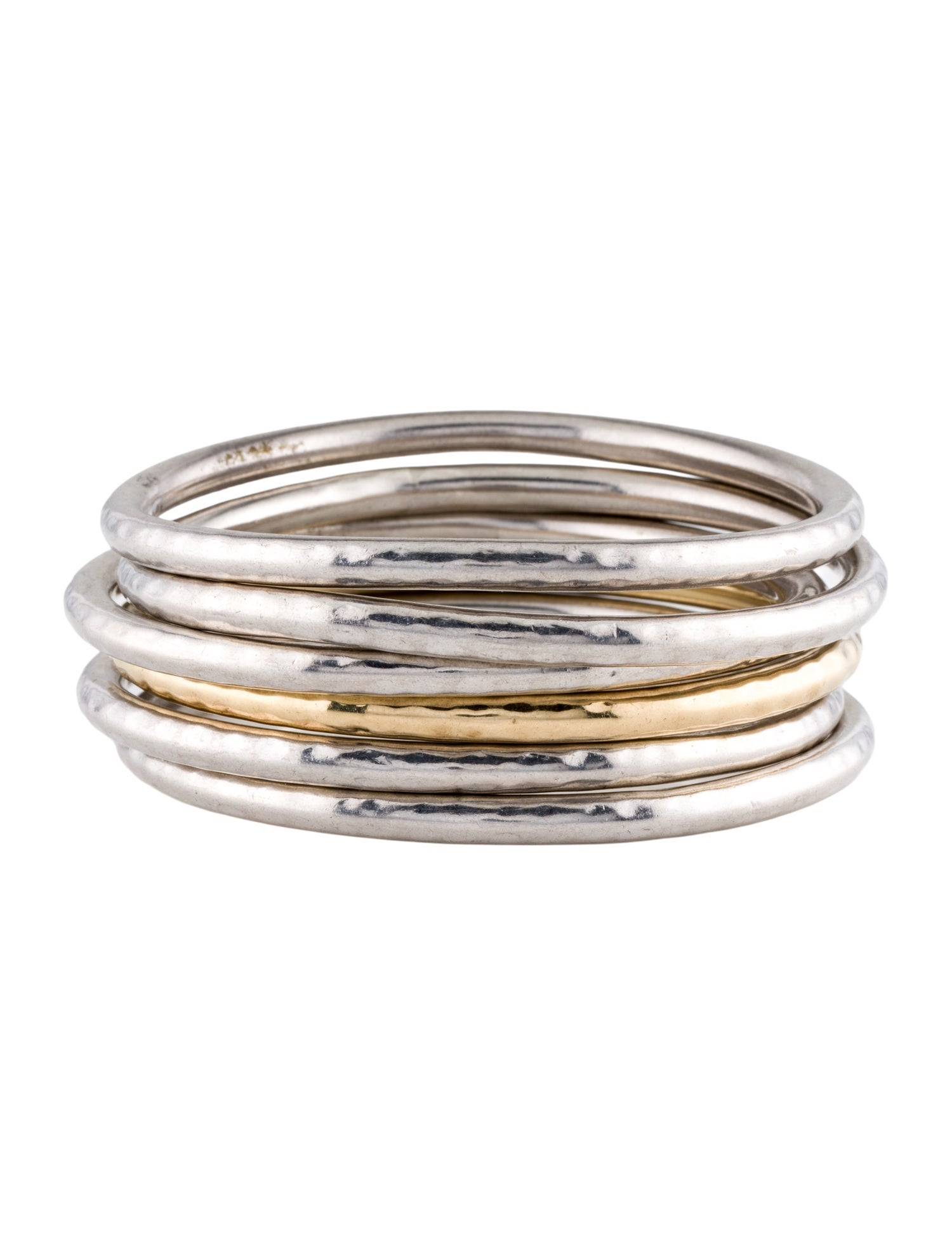 Roberto Coin Martellato Bangle Set Of 6