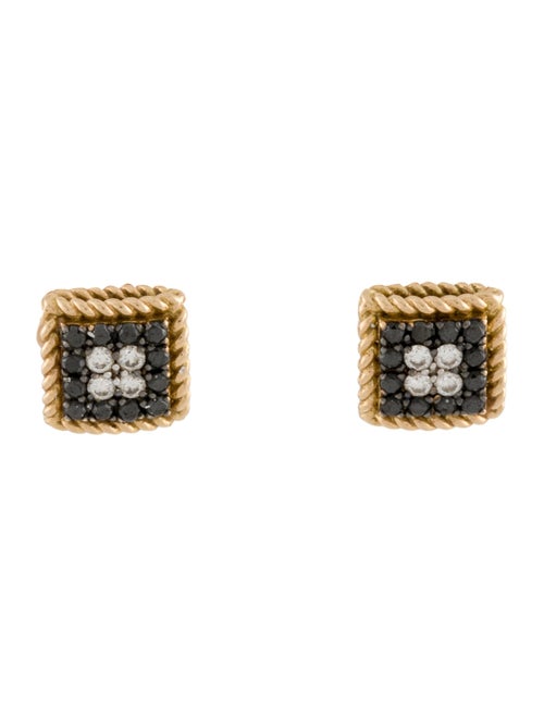 Roberto Coin 18K Palazzo Ducale Diamond Square Studs