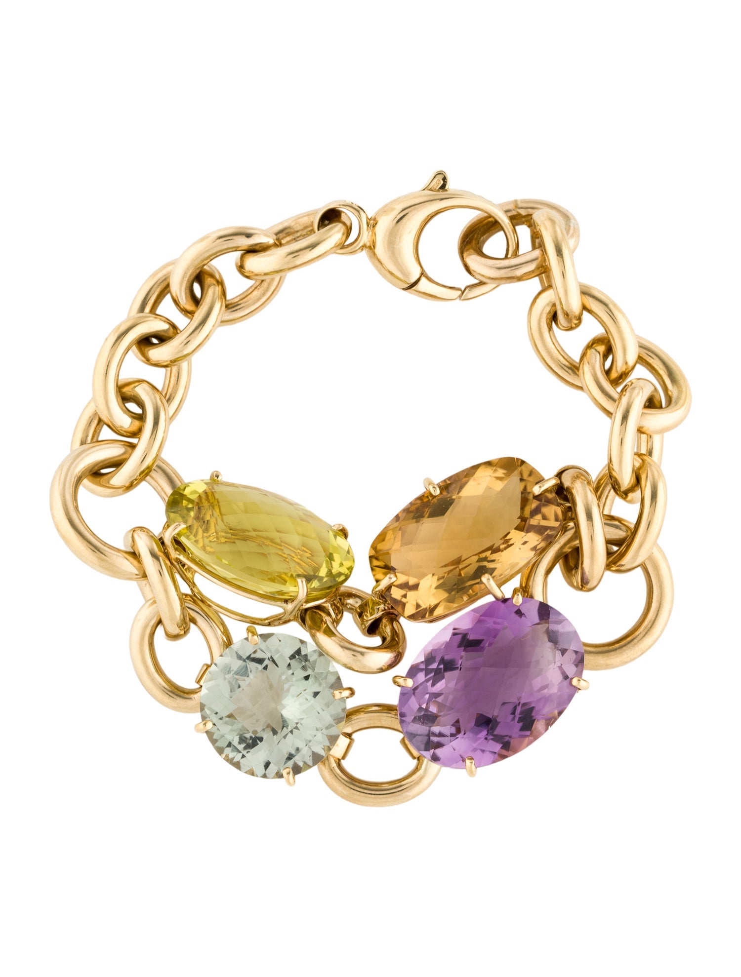 Roberto Coin 18K Multistone Link Bracelet