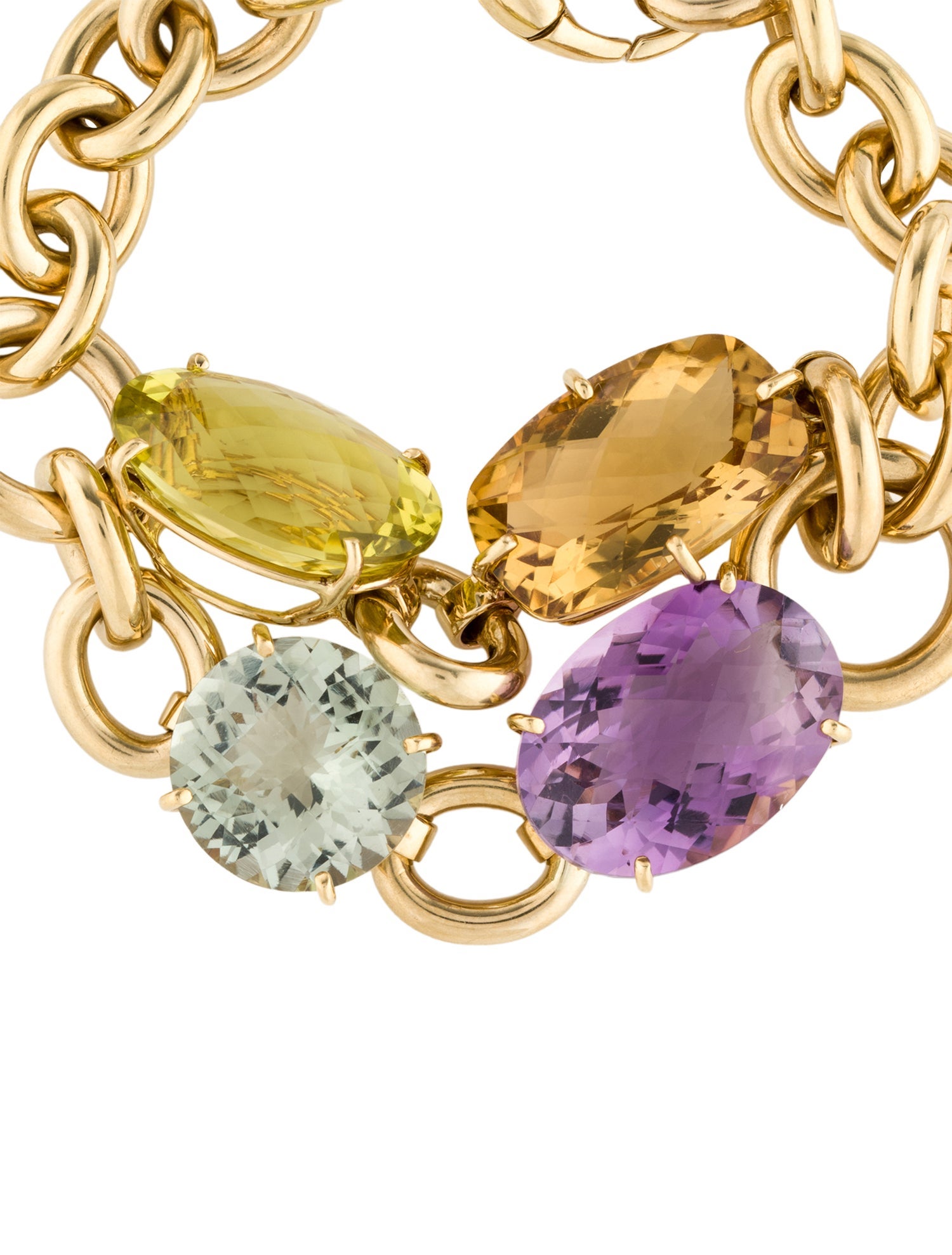 Roberto Coin 18K Multistone Link Bracelet