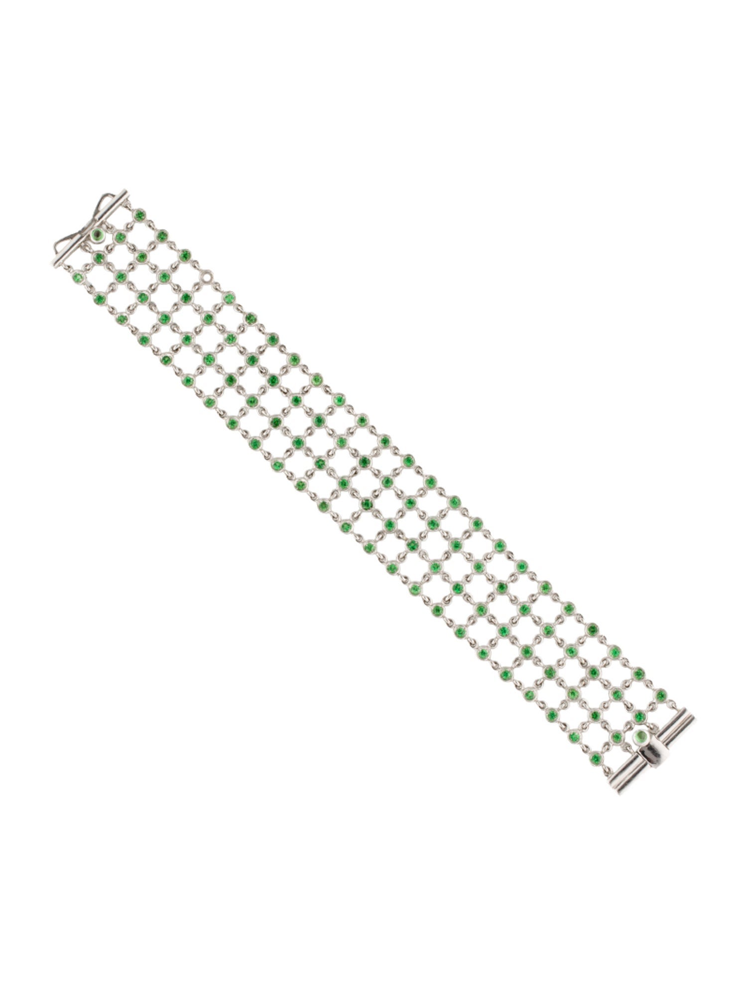 Roberto Coin 18K 4.18ctw Tsavorite Garnet Link Bracelet